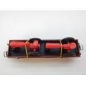 JOUEF WAGON PLAT A BOGIES HO EN BOITE ROUGE REF 6520 B