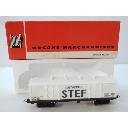 REF 6560 JOUEF WAGON STEF FRIGORIFIQUE A BOGIES HO EN BOITE ROUGE