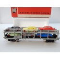 REF 640 JOUEF WAGON STVA NOIR AVEC 6 VOITURES HO EN BOITE ROUGE N°2