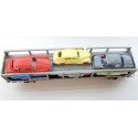 REF 640 JOUEF WAGON STVA NOIR AVEC 6 VOITURES HO EN BOITE ROUGE N°2