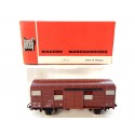 Réf 6240 - JOUEF WAGONS COUVERT UIC MARRON A ESSIEUX HO EN BOITE ROUGE