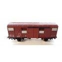 Réf 6240 - JOUEF WAGONS COUVERT UIC MARRON A ESSIEUX HO EN BOITE ROUGE