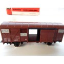 Réf 6240 - JOUEF WAGONS COUVERT UIC MARRON A ESSIEUX HO EN BOITE ROUGE