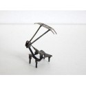 Réf 5675- PANTOGRAPHE UNIJAMBISTE EN METAL NOIR DOUBLE ARCHET JOUEF HO