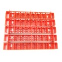 A007 LOT DE 5 AMENAGEMENTS ROUGE AVEC RAMBARDE DE VOITURE VOYAGEUR JOUEF HO