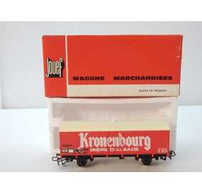 REF 6260 JOUEF WAGON COUVERT A ESSIEUX KRONENBOURG EN BOITE ROUGE HO