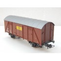 ROCO WAGON COUVERT MARRON NS NEDERLAND A ESSIEUX + FEUX FIN CONVOIE HO