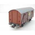 ROCO WAGON COUVERT MARRON NS NEDERLAND A ESSIEUX + FEUX FIN CONVOIE HO