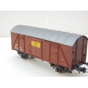 ROCO WAGON COUVERT MARRON NS NEDERLAND A ESSIEUX + FEUX FIN CONVOIE HO