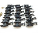 R 16785 - LOT DE 18 BOGIES VOITURE JOUEF ANCIENNE ATTELAGE A GRIFFES HO