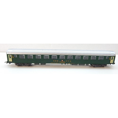 JOUEF VOITURE VOYAGEUR SBB CFF VERTE BM HO SANS BOITE