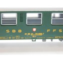 JOUEF VOITURE VOYAGEUR SBB CFF VERTE BM HO SANS BOITE