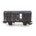 JOUEF UN WAGON COUVERT FIN CONVOIE MARRON FONCE SANS BOITE HO