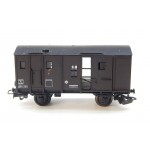 JOUEF UN WAGON COUVERT FIN CONVOIE MARRON FONCE SANS BOITE HO