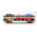 JOUEF WAGON STVA GRIS + 6 VOITURES JOUEF HO EN BON ETAT HO SANS BOITE