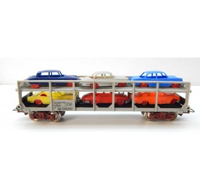 JOUEF WAGON STVA GRIS + 6 VOITURES JOUEF HO EN BON ETAT HO SANS BOITE