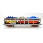 JOUEF WAGON STVA GRIS + 6 VOITURES JOUEF HO EN BON ETAT HO SANS BOITE