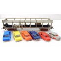 JOUEF WAGON STVA GRIS + 6 VOITURES JOUEF HO EN BON ETAT HO SANS BOITE