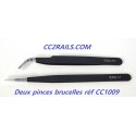 CC1009 OUTILS JEUX DE 2 PINCES BRUCELLES EN METAL DE PRECISION