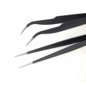 CC1009 OUTILS JEUX DE 2 PINCES BRUCELLES EN METAL DE PRECISION