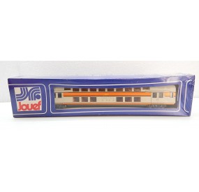 JOUEF VOITURE EXTREMITE 2 NIVEAUX 2 CL ORANGE ET BEIGE NEUVE EN BOITE BLEU 5081 HO