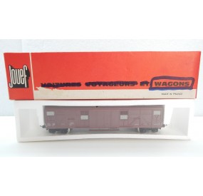 JOUEF WAGON COUVERT A BOGIES TYPE GAS HO ETAT NEUF EN BOITE ROUGE 6531