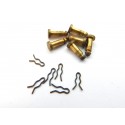 R 16925 - LOT DE 6 AXES DE FIXATION BOGIE DE VOITURE ANCIENNES JOUEF HO