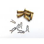 R 16925 - LOT DE 6 AXES DE FIXATION BOGIE DE VOITURE ANCIENNES JOUEF HO