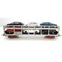 JOUEF WAGON JOUEF STVA GRIS + 6 VOITURES MODERNE HO EN BON ETAT SANS BOITE