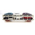 JOUEF WAGON JOUEF STVA GRIS + 6 VOITURES MODERNE HO EN BON ETAT SANS BOITE