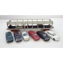 JOUEF WAGON JOUEF STVA GRIS + 6 VOITURES MODERNE HO EN BON ETAT SANS BOITE