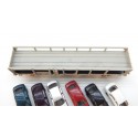 JOUEF WAGON JOUEF STVA GRIS + 6 VOITURES MODERNE HO EN BON ETAT SANS BOITE