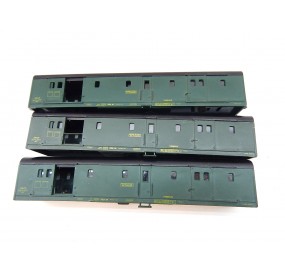 REF 16928 JOUEF LOTS DE 3 CAISSE DE FOURGON DqD2 HO POUR PIECES HO