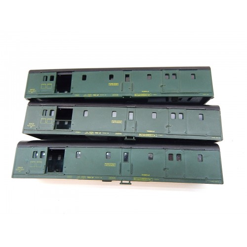 REF 16928 JOUEF LOTS DE 3 CAISSE DE FOURGON DqD2 HO POUR PIECES HO