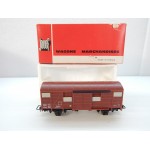 Réf 6240 B - JOUEF WAGONS COUVERT UIC MARRON A ESSIEUX HO EN BOITE ROUGE