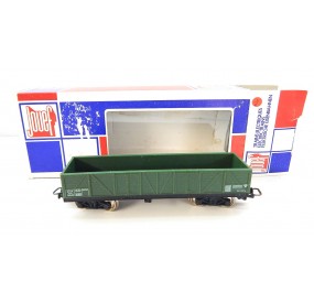 Réf 6500 JOUEF WAGON TOMBEREAU TP VERT BOGIES NOIR HO BOITE BBR