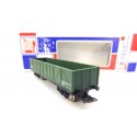 Réf 6500 JOUEF WAGON TOMBEREAU TP VERT BOGIES NOIR HO BOITE BBR
