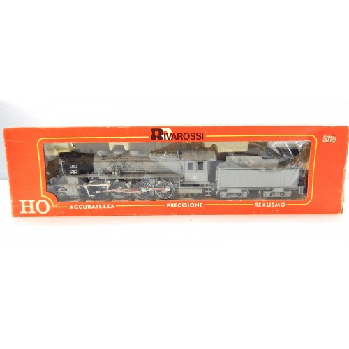 1347 - RIVAROSSI LOCOMOTIVE VAPEUR P 10 - 1845 GRISE ETAT NEUVE EN BOITE HO