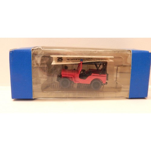 ROCO JEEP WILLYS POMPIER NEUVE EN BOITE REF 1365 HO