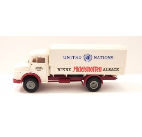 WIKING CAMION MERCEDES BLANC BIERE D ALSACE HO SANS BOITE