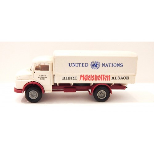 WIKING CAMION MERCEDES BLANC BIERE D ALSACE HO SANS BOITE