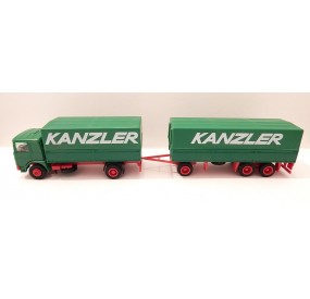 WIKING CAMION VERT AVEC REMORQUE KANZERL HO SANS BOITE