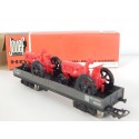 REF 652 JOUEF WAGON PLAT + 2 TRACTEURS HO BOITE CARTON