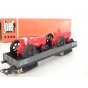 REF 652 JOUEF WAGON PLAT + 2 TRACTEURS HO BOITE CARTON