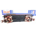 Réf 6601 - JOUEF WAGONS PLAT A BOGIES JEEP WILLYS + CAMION HO EN BOITE BBR