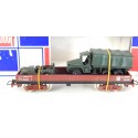 Réf 6601 - JOUEF WAGONS PLAT A BOGIES JEEP WILLYS + CAMION HO EN BOITE BBR