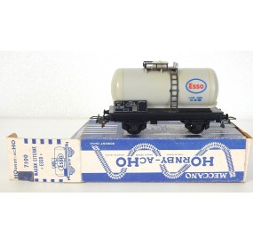 REF 7100 HORNBY WAGON CITERNE ESSO GRIS EN BOITE BLEU
