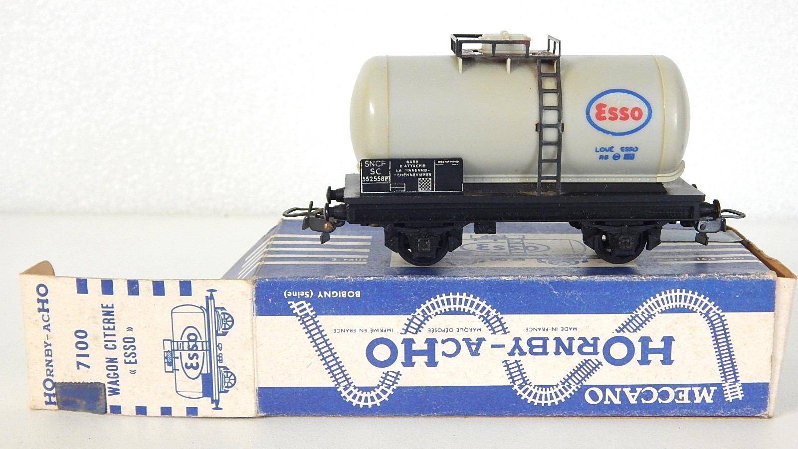 JOUEF HO REF 640 WAGON CITERNE PETROLE ALGECO BP SNCF SCw 574521 TRANSPORT ESSENCE TRAIN - Collection