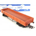 UN WAGON HORNBY PLAT A BOGIES RIDELLES BASSES EN BOITE BLEU HO REF 7270