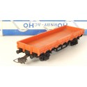 7180 - HORNBY WAGON PLAT A ESSIEUX ATTELAGES A BOUCLES HO EN BOITE BLEU